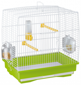 Cage "Rekord 1" blanche pour canaris et oiseaux exotiques - Ferplast