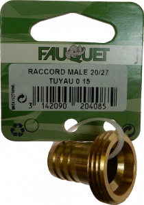 Raccord mâle 20/27 Ø 15 mm FQ204085 - FAUQUET