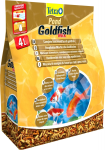 Tetra Pond GoldFish Mix 4 L - Mélange alimentaire complet pour poissons rouges