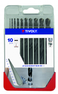 Coffret 10 forets à métaux TX - Tivoly - Ø 1 à 10 mm