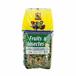 Mélange fruits et insectes pour oiseaux - Natures Market - sac 1,8 kg 