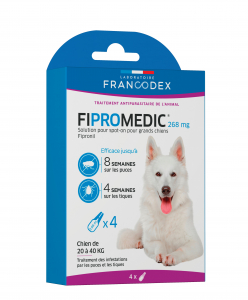 Traitement antiparasitaire pipettes grand chien Fipromedic - Francodex - 4 x 2.68 ml