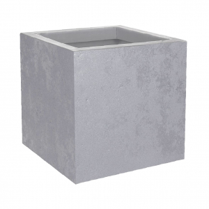 Pot carré Basalt Up - 30 cm - EDA - Gris