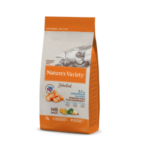 Alimentation naturelle pour chats stérilisé - Nature's Variety Selected - Sans céréales SAUMON DE NORVEGE 7KG