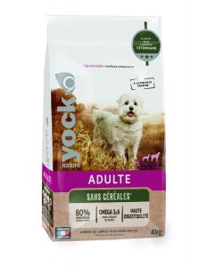 Aliment pour chien nature sans céréalesadulte petites races - 4 kg - Yock