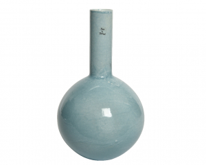 Vase en faïence - bleu clair - H45 cm