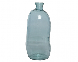 Vase en verre recyclé - bleu clair - H51 cm