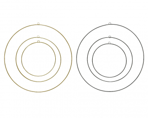 Cercles en métal - set de 3 pièces - Ø50 cm