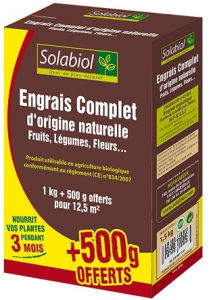 ENGRAIS COMPLET 1KG + 500 - SOLABIOL
