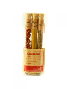 Etui 3 épices pour couscous - Le monde en tube - Raz El Hanout + cumin + piment oiseau