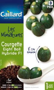 Courgette Eight ball hybride F1 - Graines - Caillard
