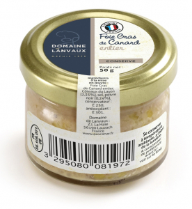 Foie Gras de Canard entier - Domaine de Lanvaux - 50 g