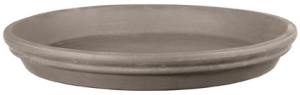 Soucoupe ronde en terre cuite - Deroma - grafite - 27 cm