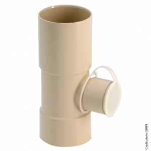 Collecteur d'eau de pluie - GIRPI - PVC - Femelle-Femelle - Ø 80 mm - Sortie Ø 50 mm - Sable