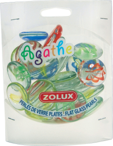 Perles de verre plates Agathe GM - Zolux