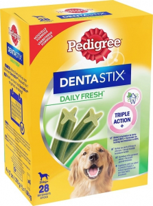 Dentastix fresh bâtonnets hygiène bucco-dentaire pour grands chiens - Pedigree - 28 sticks - 1,08 kg