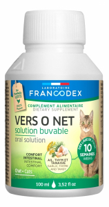 Vers O Net, solution buvable - Francodex - Pour chats et chatons - Flacon de 150ml