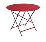 Table pliante Bistro - Fermob -  96 cm - Rouge Piment