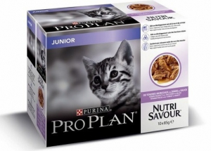 Effilés en sauce pour chaton Junior Nutrisav - Proplan - dinde - 10x85 gr