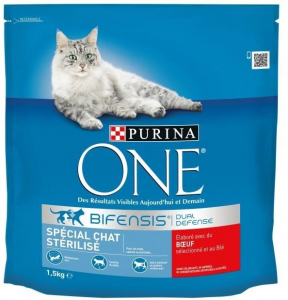 Croquette spécial chat stérilisé - Purina One - boeuf - 1.5 kg