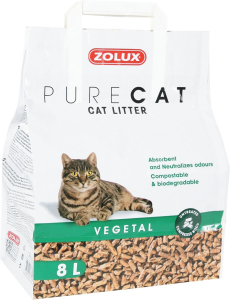 Litière végétale naturelle "Pure Cat" 8 L - Zolux