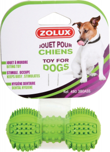 Jouet caoutchouc Dental haltère 8 cm Zolux - Jouet à mordre pour chien