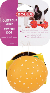 Jouet pour chien Hamburger en vinyle 8 cm - Zolux