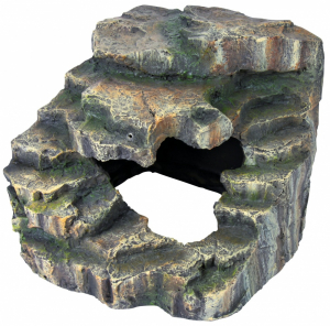 Rocher d'angle avec grotte et plateforme- Reptiland - Trixie - 19 x 17 x 17 cm
