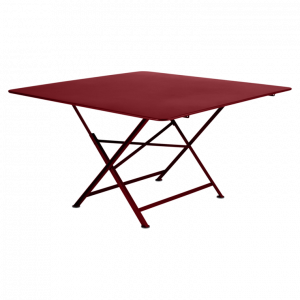 Table carrée pliante Cargo - Fermob - 128 x 128 cm - Rouge Piment
