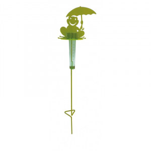 Support pluviomètre à piquer Grenouille - Louis Moulin - Vert anis