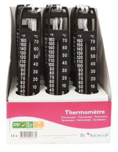 Thermomètre pour piscines - Aqualux - grand modèle - noir