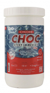 Chlore choc effet immédiat - EDG by Aqualux - pastilles de 20 gr - 1 kg