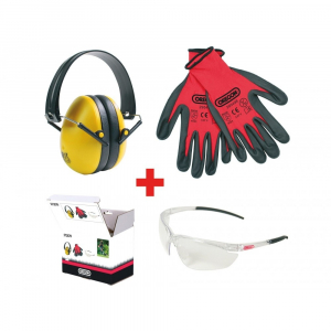 Kit de protection tonte & débroussaillage - Oregon - protèges-oreilles, lunettes & gants