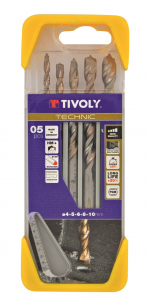 Coffret 5 forets à béton Technic - Tivoly - Ø 4 à 10 mm
