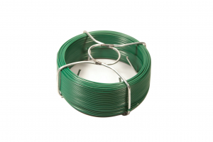 Bobinot de fil d'attache vert en acier galvanisé et plastifié FILIAC -  Ø 1.15 mm L 50 m 