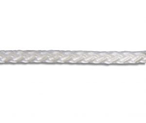 Corde polyamide tressée - Ø 4 mm - Blanc - Vente au mètre linéaire