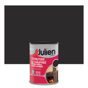 Peinture pour tuyauterie et chauffage Peintures Julien - Mat - Noir - 0.25 L 