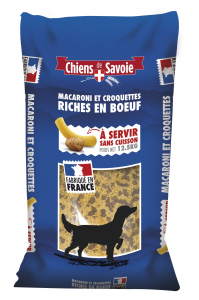 Pâtes Macaroni et croquettes riches en bœuf - Chiens de Savoie - 12,5 kg