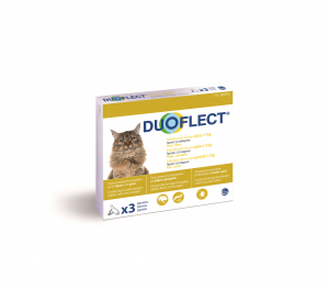 Duoflect x 3 pour chat de 1 à 5 kg -  Traitement contre les puces et les tiques