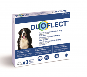Duoflect x 3 pour chien de 40 à 60 kg - Traitement contre les puces et les tiques