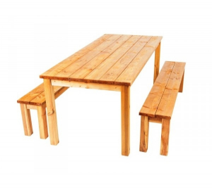 Ensemble de pique-nique 180cm: 1 table et 2 bancs pliants - OOGarden