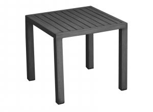 Table basse empilable carrée Lou - Alizé - 40 x 40 cm - Gris / Gris