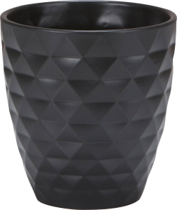 Vase gris à motifs - 12 cm