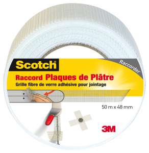 Raccord plaque de plâtre - 3M - Blanc - 50 m x 48 mm