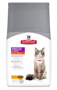 Aliment chat Science Plan Feline Adult Sensitive Stomach & Skin au Poulet - Hill's - 1,5 Kg