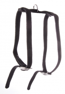 Harnais réglable nylon tubulaire - Martin Sellier - 10 mm x 35/40 cm - Noir