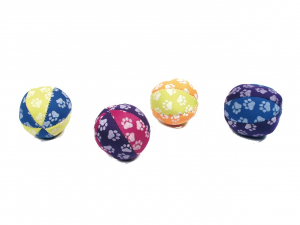 Balles motifs Pattes phosphorescentes - Martin Sellier - Pour chat - x 2