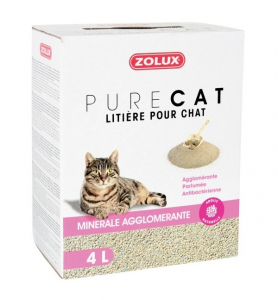 Litière Pure Cat - Minérale Agglomérante - Zolux - 4 L