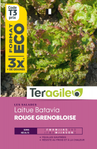 Laitue batavia rouge grenobloise - Graines - Teragile - Sachet éco