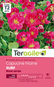 Capucine naine Surf rose cerise - Graines - Teragile
